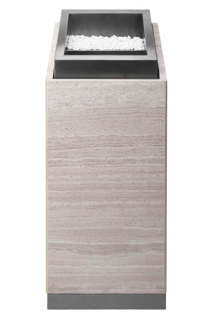 Posacenere 2 In 1 Da Terra Professionale Elegante Interno Esterno Con Secchio Cestino Gettacarte Spazzatura Realizzati In Acciaio Marmo Acciaio Ufficio Bar Ristorante Hotel Design Moderno - Modello ares