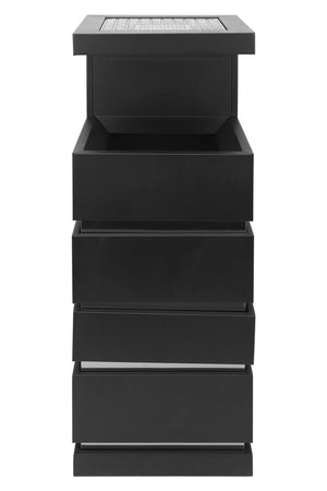 Posacenere 2 In 1 Da Terra Professionale Elegante Interno Esterno Con Secchio Cestino Gettacarte Spazzatura Realizzati In Acciaio Marmo Acciaio Ufficio Bar Ristorante Hotel Design Moderno - Modello luxe