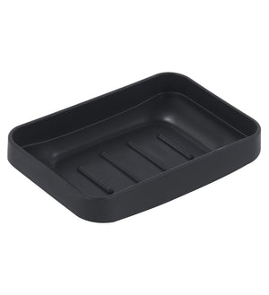 Set Completo Accessori Bagno 6 Pezzi Design Moderno In Plastica Resistente Con Finiture Lucide Incluso Cestino Pattumiera,Dispenser Sapone, PortaSaponetta, Porta Spazzolini, Portascopino - Nero