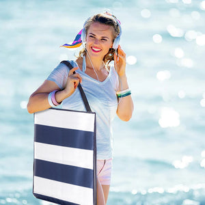 Coppia Materassino Da Spiaggia 2 Pezzi Pieghevole Leggero Portatile Tappetino Spiaggia Regolabile Con Schienale Reclinabile Tasca PortaOggetti Lettino Mare Campeggio  - RigheBiancoBlu