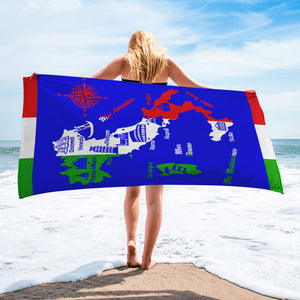 Telo Mare Asciugamano Da Spiaggia Misura Grande 100x180 Cm Assorbente In Morbida Microfibra Leggero Stampe Moderne Sabbia Lettino Vacanze Piscina Italia