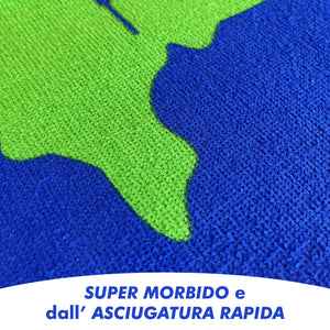 Telo Mare Asciugamano Da Spiaggia Misura Grande 100x180 Cm Assorbente In Morbida Microfibra Leggero Stampe Moderne Sabbia Lettino Vacanze Piscina Italia