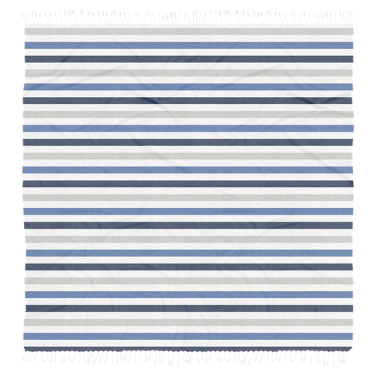 Telo Mare XXL Asciugamano Misura Grande 210x240 Cm Stuoia Coperta Spiaggia Assorbente Telo Arredo Multiuso Leggero Con Frange Sabbia Lettino Vacanze Piscina Blu