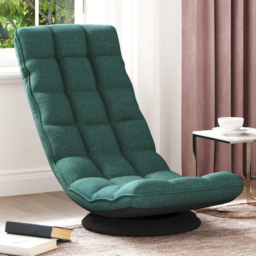 vidaXL Sedia da Terra Girevole Verde Scuro 70x51x79 cm in Tessuto