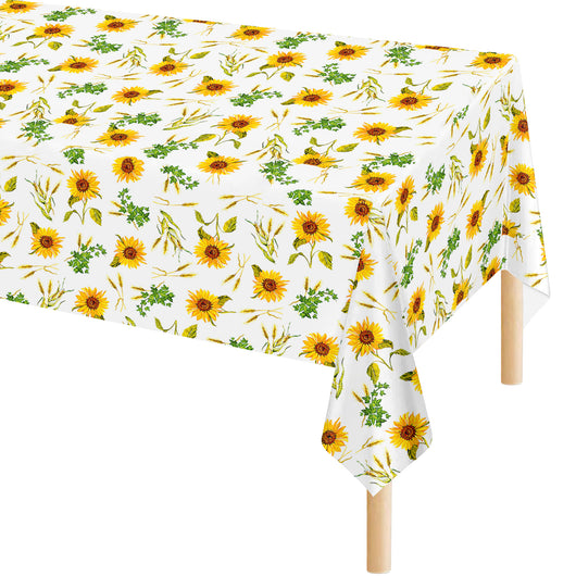 Tovaglia Antimacchia In Pvc Stampa Digitale Idrorepellente Facile Da Tagliare Copritavolo Cucina Vendita A Metro Tavolo Interno Esterno Salvatavolo Cerata 140x200Cm - Dis83-Girasoli
