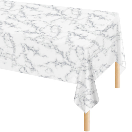 Tovaglia Antimacchia In Pvc Stampa Digitale Idrorepellente Facile Da Tagliare Copritavolo Cucina Vendita A Metro Tavolo Interno Esterno Salvatavolo Cerata 140x700Cm - Dis92-Marmo