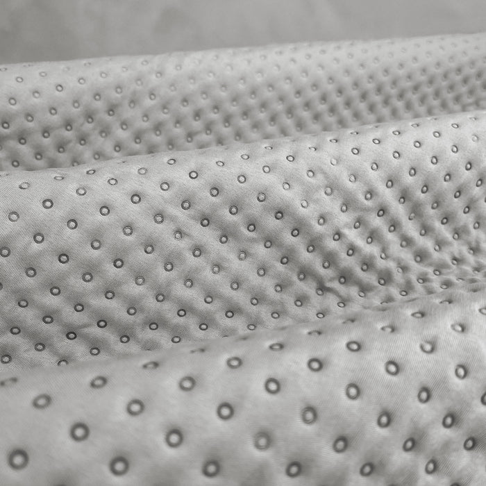 Trapuntino Matrimoniale Elegante Copriletto Con Balza Applicata Trapuntatura Pinsonic Tinta Unita Due Piazze Coperta Letto Leggera Primavera Estate Trapunta  GrigioChiaro