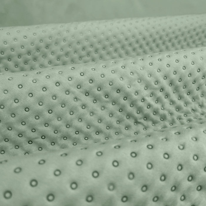 Trapuntino Matrimoniale Elegante Copriletto Con Balza Applicata Trapuntatura Pinsonic Tinta Unita Due Piazze Coperta Letto Leggera Primavera Estate Trapunta  Salvia