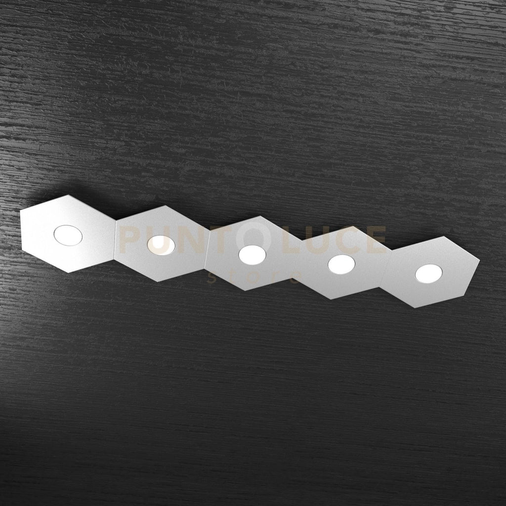 HEXAGON APPLIQUE-PLAFONIERA 5 LUCI GRIGIO 1142-5L-GR