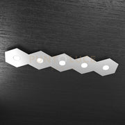 HEXAGON APPLIQUE-PLAFONIERA 5 LUCI GRIGIO 1142-5L-GR
