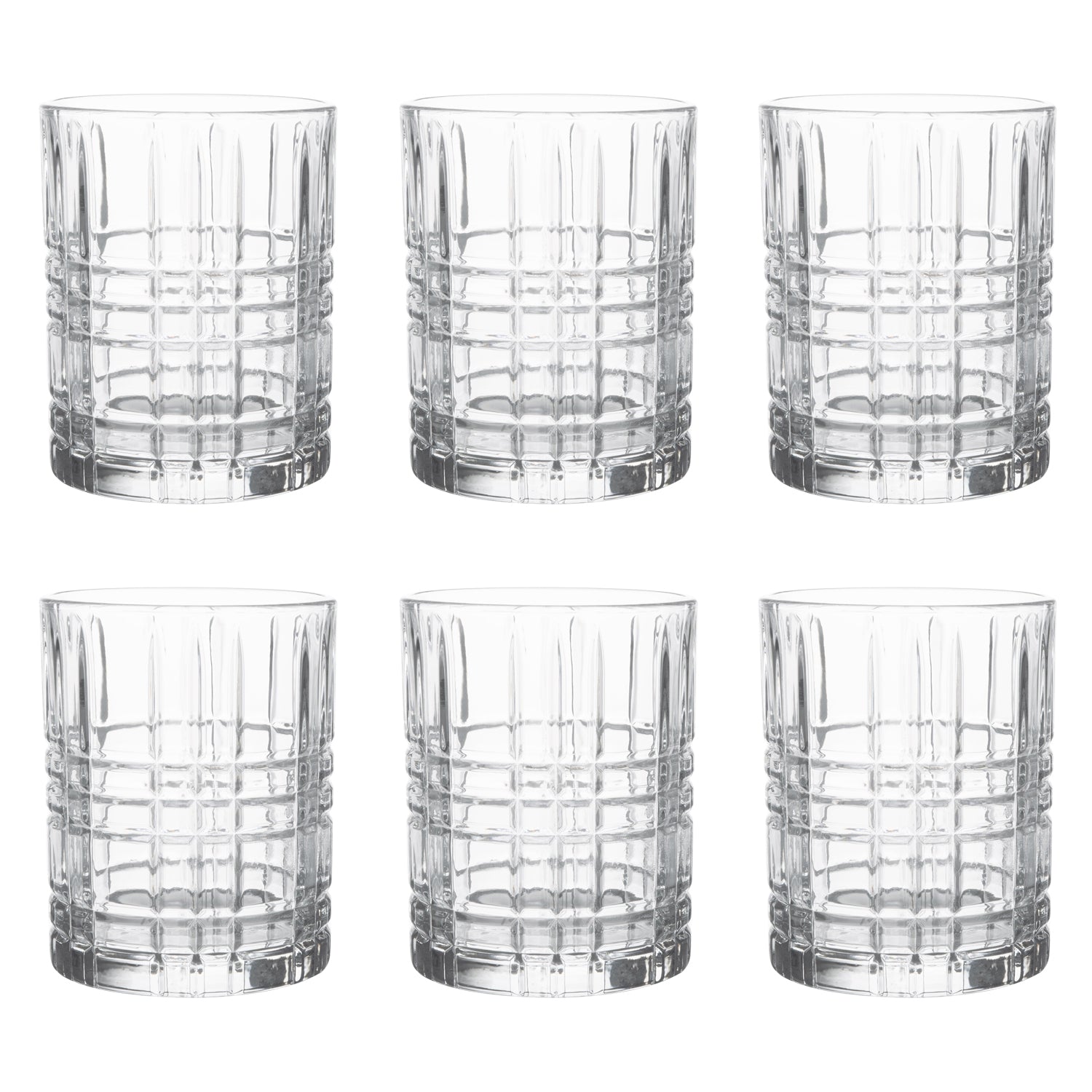 Set 6 Bicchieri Da Whisky 31Cl In Vetro Resistente Lavorato Bicchiere Design Moderno Cucina Acqua Cocktail Rum Certificati Contatto Alimentare Lavastoviglie Microonde Bar Ristorante Augusta