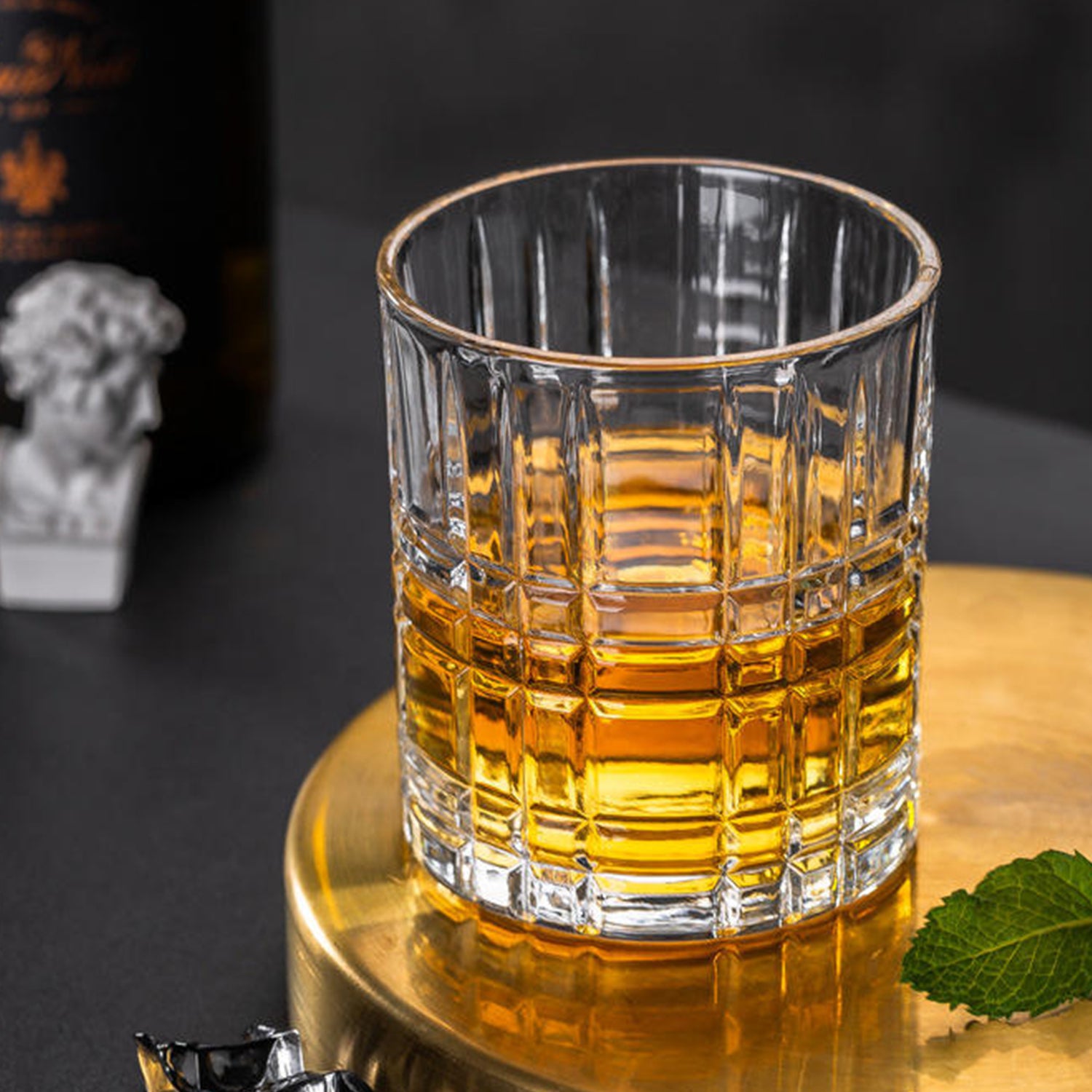 Set 6 Bicchieri Da Whisky 31Cl In Vetro Resistente Lavorato Bicchiere Design Moderno Cucina Acqua Cocktail Rum Certificati Contatto Alimentare Lavastoviglie Microonde Bar Ristorante Augusta