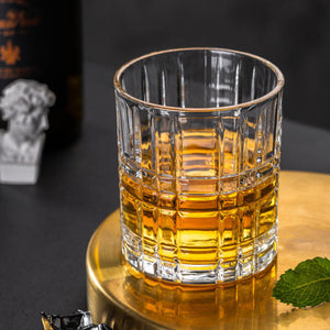 Set 6 Bicchieri Da Whisky 31Cl In Vetro Resistente Lavorato Bicchiere Design Moderno Cucina Acqua Cocktail Rum Certificati Contatto Alimentare Lavastoviglie Microonde Bar Ristorante Augusta