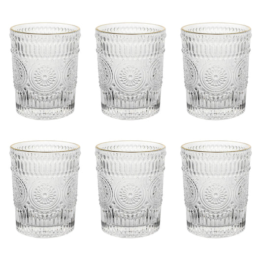 Set 6 Bicchieri Da Whisky 31Cl In Vetro Resistente Lavorato Bicchiere Design Moderno Cucina Acqua Cocktail Rum Certificati Contatto Alimentare Lavastoviglie Microonde Bar Ristorante Geneve
