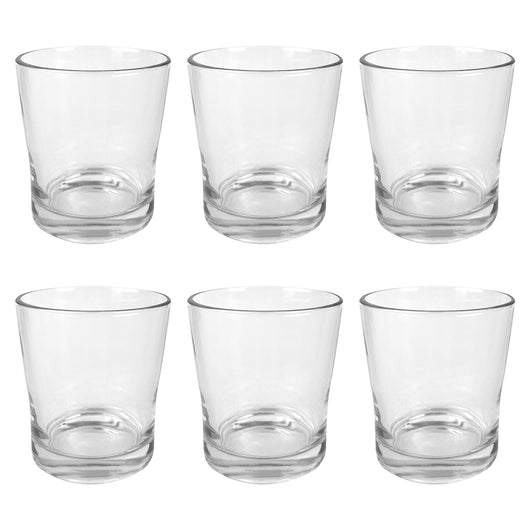 Set 6 Bicchieri Acqua Bibite Bevande 29 Cl In Vetro Resistente Lavorato Bicchiere Design Moderno Cucina Certificati Contatto Alimentare Lavastoviglie Microonde Bar Ristorante Modello 1