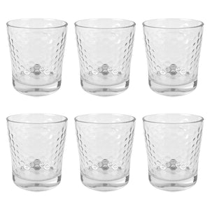 Set 6 Bicchieri Acqua Bibite Bevande 29 Cl In Vetro Resistente Lavorato Bicchiere Design Moderno Cucina Certificati Contatto Alimentare Lavastoviglie Microonde Bar Ristorante Modello 4
