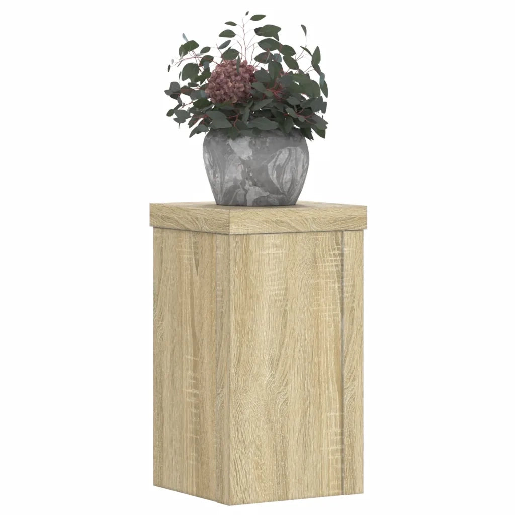 Supporti per piante | Sostegno per piante 2 pz Rovere 10x10x18 cm in Multistrato