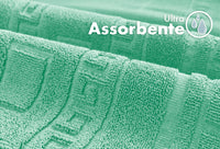 Tappeto Bagno Assorbente In Spugna Varie Misure Da Scendidoccia A Tappeto Grande Lavorazione Jacquard Tinta Unita Ricamo Cornice Lavabile Lavatrice AcquaMarina - Scendidoccia45x60