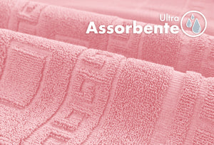 Tappeto Bagno Assorbente In Spugna Varie Misure Da Scendidoccia A Tappeto Grande Lavorazione Jacquard Tinta Unita Ricamo Cornice Lavabile Lavatrice Rosa - TappetoBagno60x90