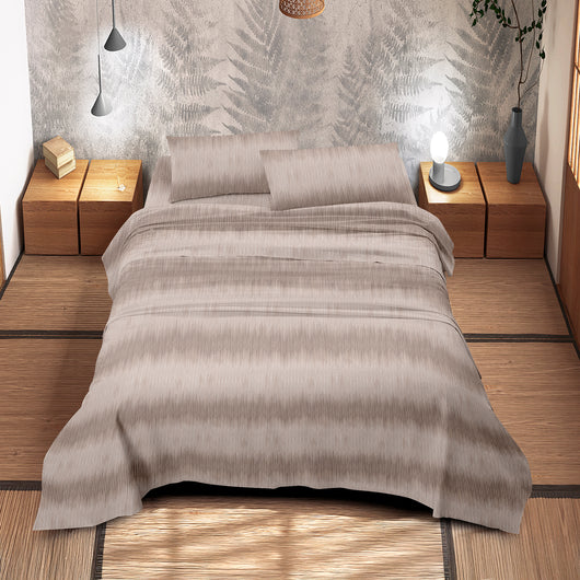 Completo Letto Matrimoniale No Stiro Set Lenzuola In Morbida Microfibra Anallergica Lenzuolo Sotto Con Angoli Elastici Fino 30 Cm, Lenzuolo Teso Sopra 2 Federe Prodotto Italiano  Dash