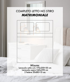 Completo Letto Matrimoniale No Stiro Set Lenzuola In Morbida Microfibra Anallergica Lenzuolo Sotto Con Angoli Elastici Fino 30 Cm, Lenzuolo Teso Sopra 2 Federe Prodotto Italiano  Chess Multicolor