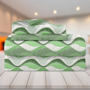 Completo Letto Matrimoniale No Stiro Set Lenzuola In Morbida Microfibra Anallergica Lenzuolo Sotto Con Angoli Elastici Fino 30 Cm, Lenzuolo Teso Sopra 2 Federe Prodotto Italiano  Fluid