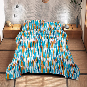 Completo Letto Matrimoniale No Stiro Set Lenzuola In Morbida Microfibra Anallergica Lenzuolo Sotto Con Angoli Elastici Fino 30 Cm, Lenzuolo Teso Sopra 2 Federe Prodotto Italiano  Frammenti