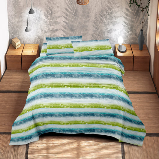 Completo Letto Matrimoniale No Stiro Set Lenzuola In Morbida Microfibra Anallergica Lenzuolo Sotto Con Angoli Elastici Fino 30 Cm, Lenzuolo Teso Sopra 2 Federe Prodotto Italiano  Funline