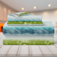 Completo Letto Matrimoniale No Stiro Set Lenzuola In Morbida Microfibra Anallergica Lenzuolo Sotto Con Angoli Elastici Fino 30 Cm, Lenzuolo Teso Sopra 2 Federe Prodotto Italiano  Funline