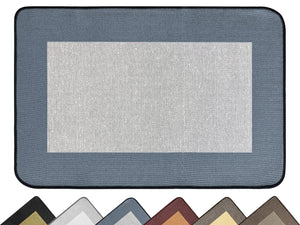 Tappeto Cucina Antiscivolo Assorbente Bordato Made in Italy Morbido Passatoia Multiuso Con Bordi Antisfilacciamento Corridoio Soggiorno Lavabile in Lavatrice Blu - 60x90 cm