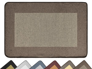 Tappeto Cucina Antiscivolo Assorbente Bordato Made in Italy Morbido Passatoia Multiuso Con Bordi Antisfilacciamento Corridoio Soggiorno Lavabile in Lavatrice Marrone - 60x90 cm