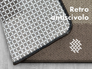 Tappeto Cucina Antiscivolo Assorbente Bordato Made in Italy Morbido Passatoia Multiuso Con Bordi Antisfilacciamento Corridoio Soggiorno Lavabile in Lavatrice Marrone - 60x120 cm