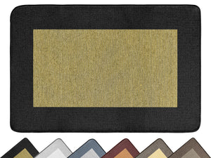 Tappeto Cucina Antiscivolo Assorbente Bordato Made in Italy Morbido Passatoia Multiuso Con Bordi Antisfilacciamento Corridoio Soggiorno Lavabile in Lavatrice Nero - 60x120 cm