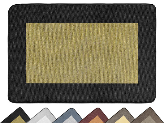 Tappeto Cucina Antiscivolo Assorbente Bordato Made in Italy Morbido Passatoia Multiuso Con Bordi Antisfilacciamento Corridoio Soggiorno Lavabile in Lavatrice Nero - 60x120 cm