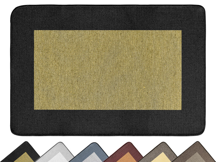 Tappeto Cucina Antiscivolo Assorbente Bordato Made in Italy Morbido Passatoia Multiuso Con Bordi Antisfilacciamento Corridoio Soggiorno Lavabile in Lavatrice Nero - 60x230 cm