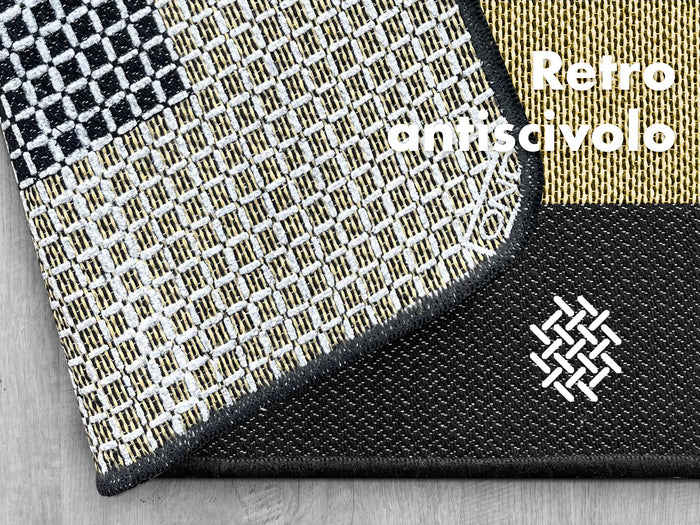 Tappeto Cucina Antiscivolo Assorbente Bordato Made in Italy Morbido Passatoia Multiuso Con Bordi Antisfilacciamento Corridoio Soggiorno Lavabile in Lavatrice Nero - 60x320 cm