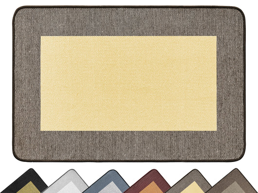 Tappeto Cucina Antiscivolo Assorbente Bordato Made in Italy Morbido Passatoia Multiuso Con Bordi Antisfilacciamento Corridoio Soggiorno Lavabile in Lavatrice Tortora - 60x320 cm