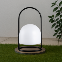 Lampada Da Esterno Led Lanterna Impermeabile Resistente Design Moderno Tavolo Arredo Giardino Luce Colore Bianco Caldo/Freddo Struttura Metallo Antiruggine Certificata RoHS Trasportabile Geoje