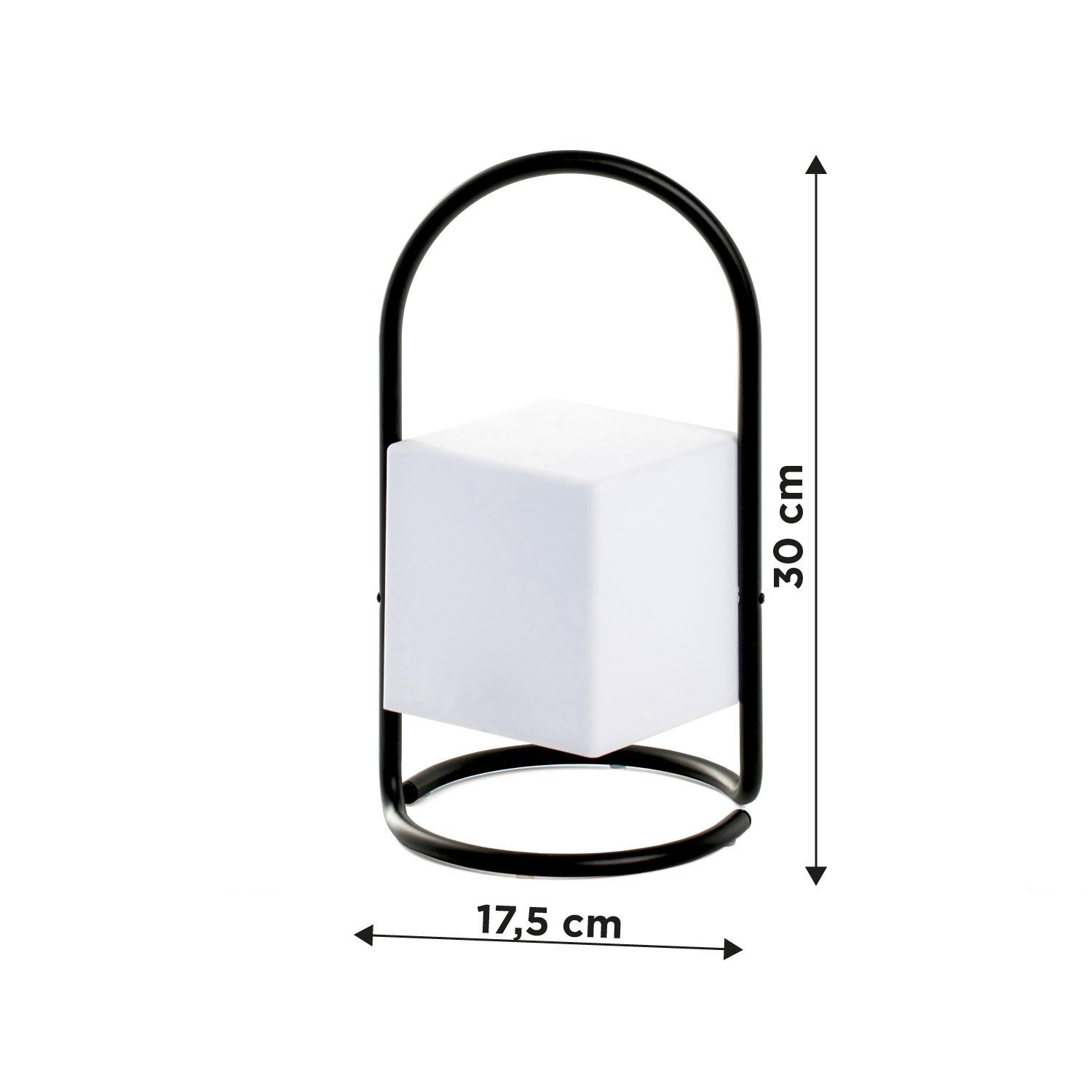 Lampada Da Esterno Led Lanterna Impermeabile Resistente Design Moderno Tavolo Arredo Giardino Luce Colore Bianco Caldo/Freddo Struttura Metallo Antiruggine Certificata RoHS Trasportabile Iksan