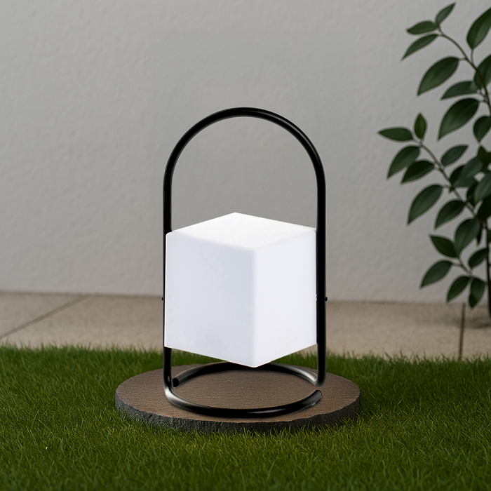 Lampada Da Esterno Led Lanterna Impermeabile Resistente Design Moderno Tavolo Arredo Giardino Luce Colore Bianco Caldo/Freddo Struttura Metallo Antiruggine Certificata RoHS Trasportabile Iksan