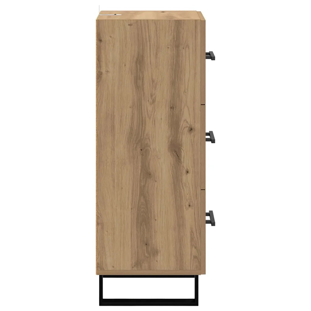 Credenza con Cassetto-Buffet-Armadio da cucina Rovere artigianale 34,5 x 34 x 90 cm