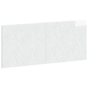 Testiera da Muro DELFT Bianco Lucido Legno ingegnerizzato 897189