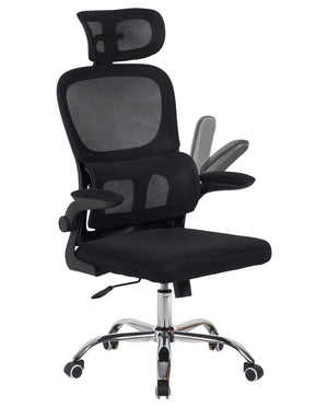 Sedia Da Ufficio Professionale Ergonomica Rete Traspirante Supporto Lombare Adattivo Poltrona Direzionale Poggiatesta Regolabile Braccioli Ribaltabili Sedie Da Scrivania Lavoro Scuola Casa Fino 150 Kg  Nero