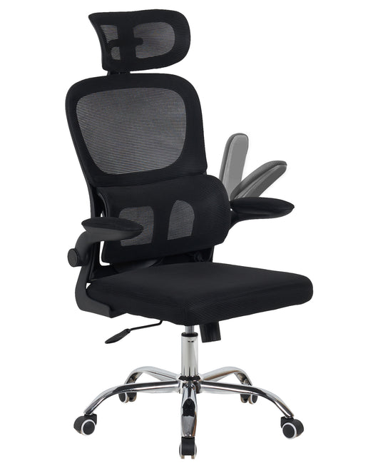 Sedia Da Ufficio Professionale Ergonomica Rete Traspirante Supporto Lombare Adattivo Poltrona Direzionale Poggiatesta Regolabile Braccioli Ribaltabili Sedie Da Scrivania Lavoro Scuola Casa Fino 150 Kg  Nero