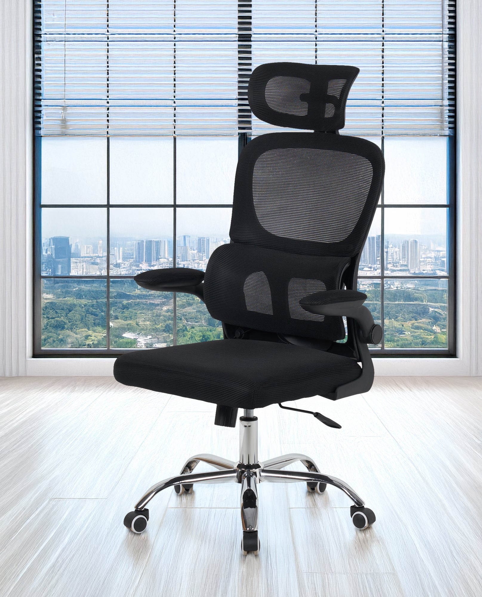 Sedia Da Ufficio Professionale Ergonomica Rete Traspirante Supporto Lombare Adattivo Poltrona Direzionale Poggiatesta Regolabile Braccioli Ribaltabili Sedie Da Scrivania Lavoro Scuola Casa Fino 150 Kg  Nero