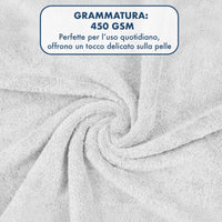 Asciugamani Bagno 100% Spugna Puro Cotone 450 Gr 6 Pezzi 3 Salvietta Viso 3 Asciugamano Ospite Mani Qualità Salviette Super Morbide Bicolore Rosa