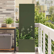 vidaXL Vaso da Giardino con Pannello Decorativo Oliver verde