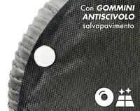 Set Di 2 Pouf Contenitori In Velluto Design Moderno Poggiapiedi,Sgabello Tondo con Coperchio Rimovibile e Seduta Imbottita Alta DensitÃ  Con Fascia In Metallo Contenitore Capiente Storage Box Grigio scuro