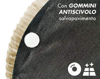 Set Di 2 Pouf Contenitori In Velluto Design Moderno Poggiapiedi,Sgabello Tondo con Coperchio Rimovibile e Seduta Imbottita Alta DensitÃ  Con Fascia In Metallo Contenitore Capiente Storage Box Panna