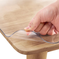 Copritavolo Trasparente In Pvc 1.5 Mm Pellicola Protettiva Cover Tavolo Tovaglia Protezione Mollettone Antimacchia Per Tavoli Cucina Salotto Ufficio Scrivania Urti Olio Graffi Impermeabile  Trasparenti - 100x120Cm